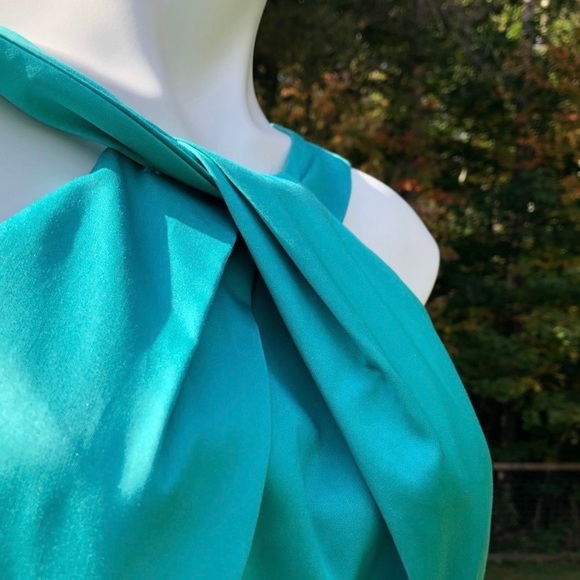 David’s Bridal crossed neck gathered waist pleated lined dress NWT size 8 - Picture 7 of 9